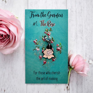 Vintage Rose Stitch Marker / Progress Keeper