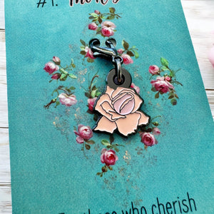 Vintage Rose Stitch Marker / Progress Keeper