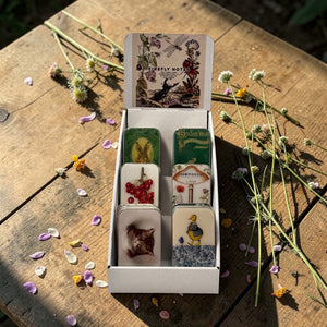 Large tin variety pack with cardboard display