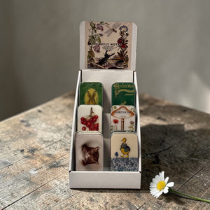 Large tin variety pack with cardboard display