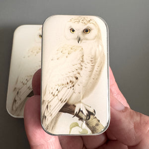 Snowy Owl Notions Tin