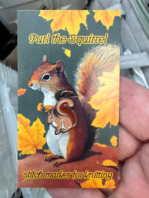 Purl the Squirrel – Limited Edition Stitch Marker