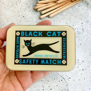 Black cat notions tin