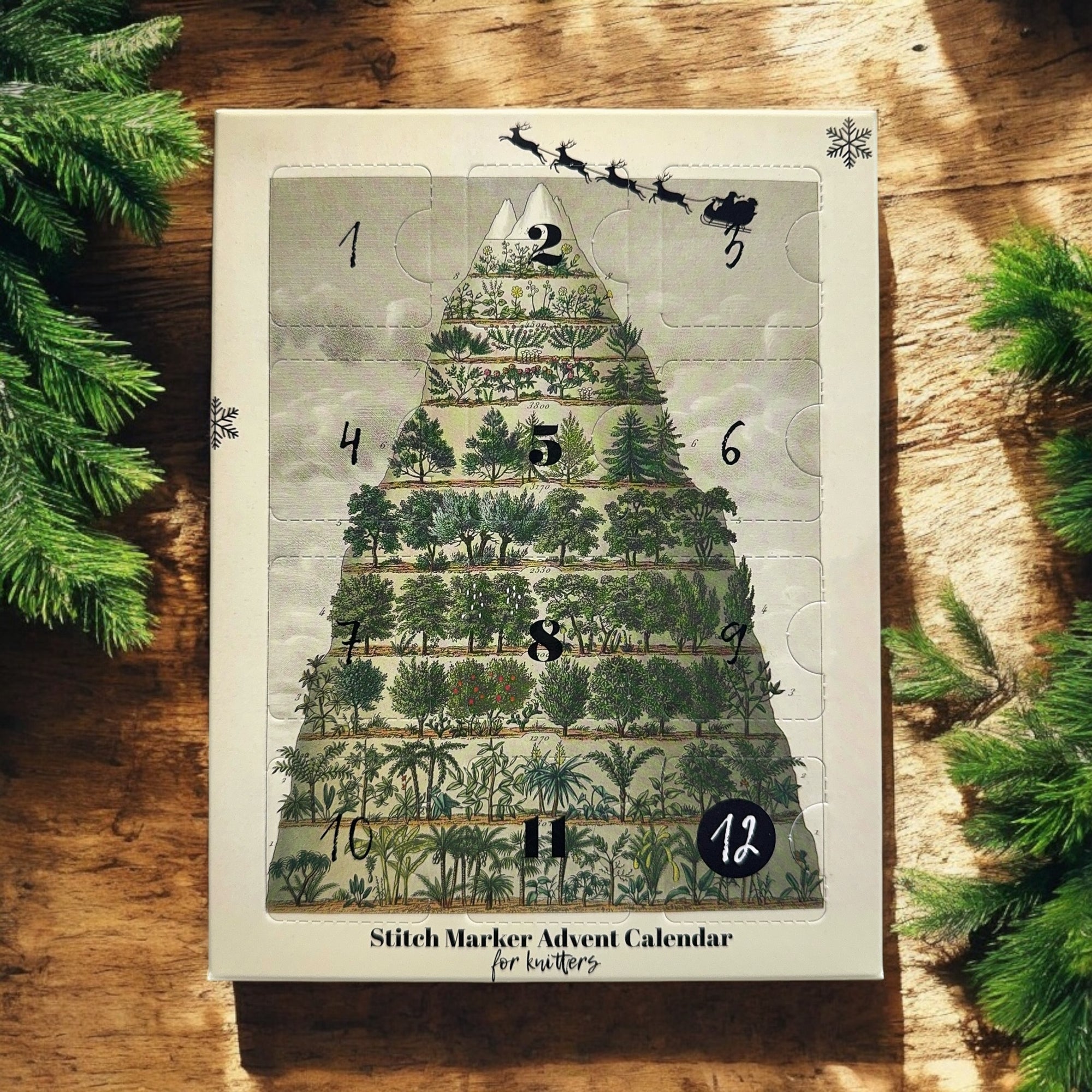 *PRE SALE!* 2025 Stitch Marker Advent Calendar – Nature Meets Nostalgia (12-Day Set) | Wholesale
