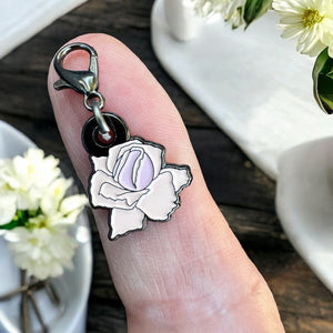Vintage Rose Stitch Marker / Progress Keeper