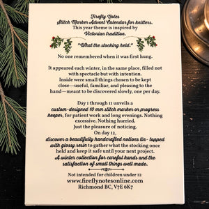2026 KNITTING Stitch Marker Advent Calendar- “What the Stocking Held" *PRESALE *