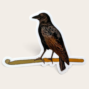 Crow Knitting & Crochet Vinyl Stickers