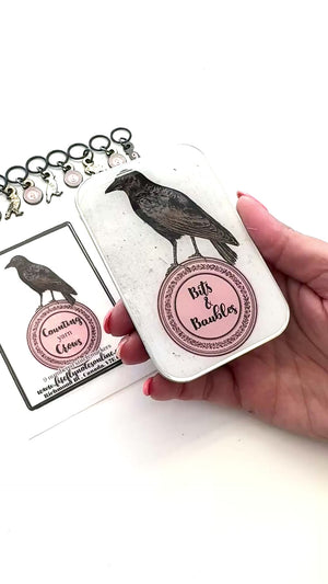 Bits & Baubles Crow Notions Tin