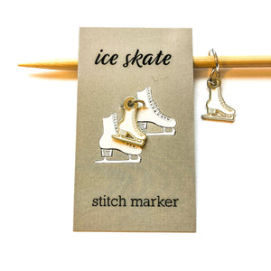 Ice skate stitch marker or progress keeper