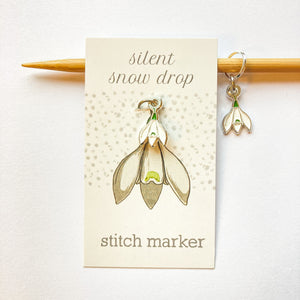 Winter single stitch marker, Custom Firefly Notes, progress keeper