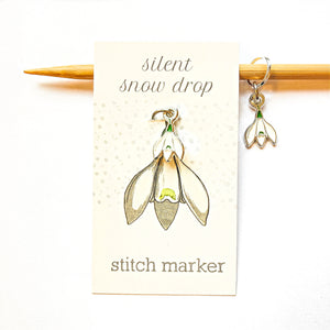 Snowdrop stitch marker or progress keeper single
