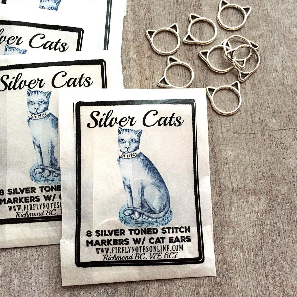 Bronze Metal Stitch Markers ~ Chonky Kittens ~ Set of 6 – SeattleSkyDyeworks
