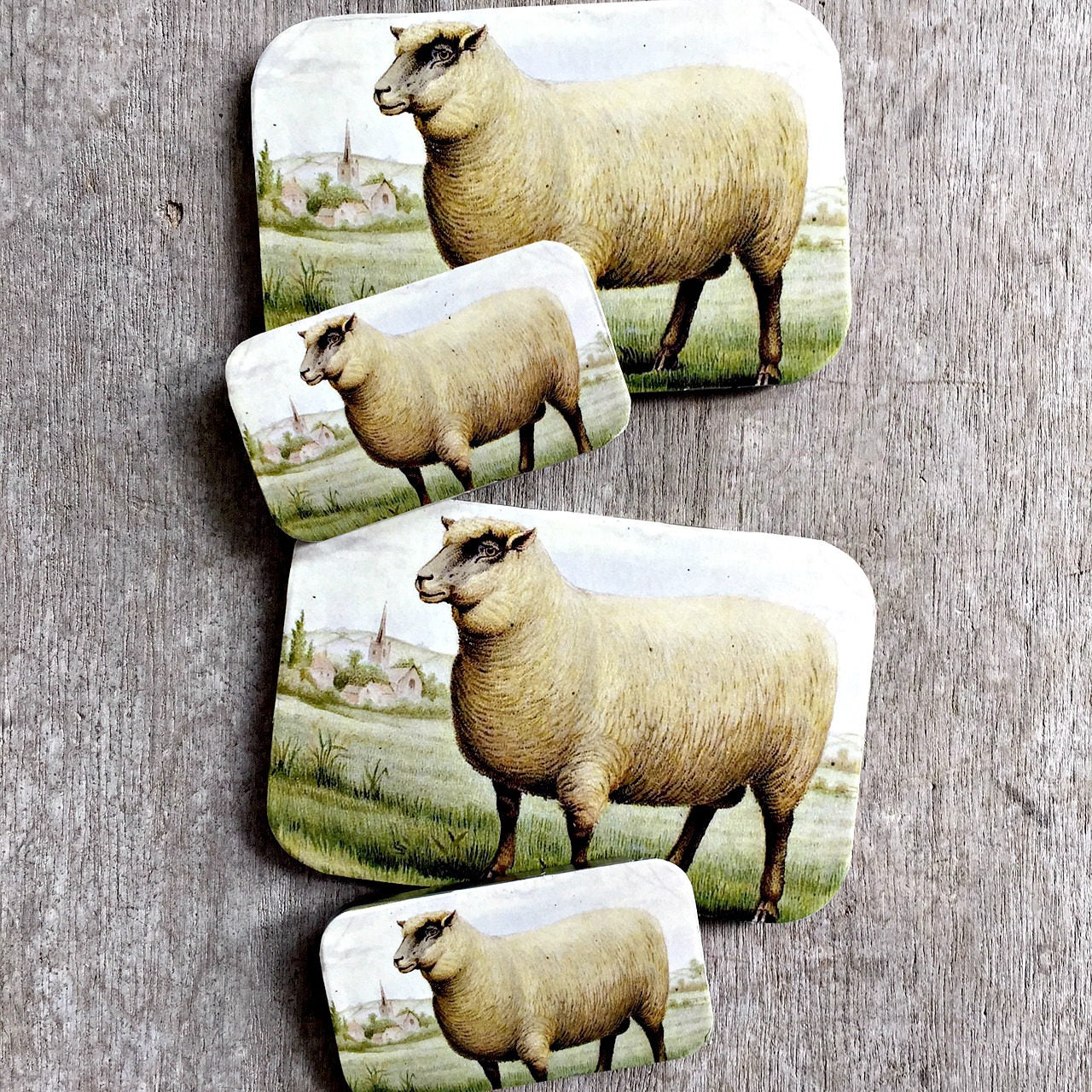 Sheep tin SMALL, Notions tin, treasure box, jewellery box