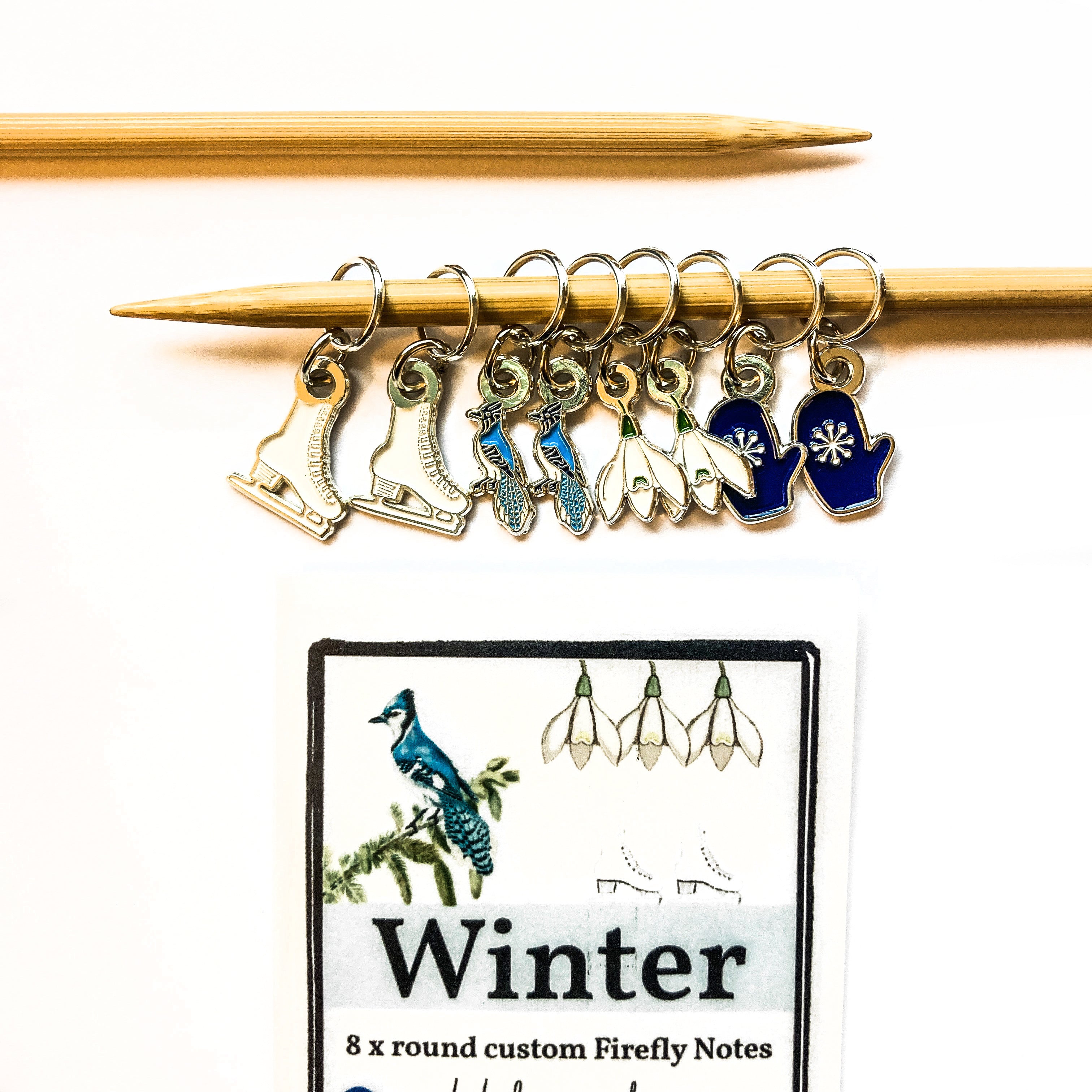 Sock Stitch Markers for Knitting, Custom Exclusive Firefly Note Enamel Stitch  Markers 