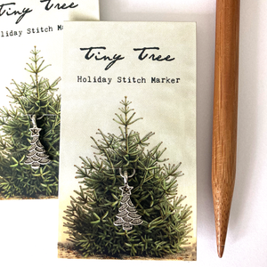 Tiny tree stitch marker or progress keeper