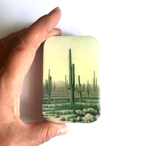 Desert cactus tin