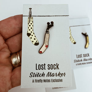 Lost sock single stitch marker/ progress keeper